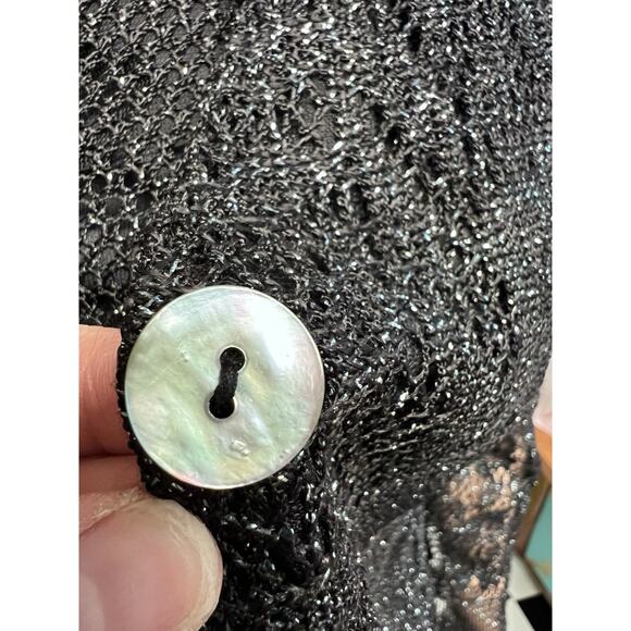 VTG 90s Y2K Black Crochet Dress Sz 6 Open Knit Vamp Whimsigoth Witchy Fairy Lace - Picture 3 of 16